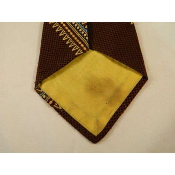 Wide Brown Vintage Tie, Dark Brown Towncraft Par Excellence, Penneys Tie - Picture 7 of 7